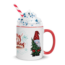 Load image into Gallery viewer, Santa Mug with Colour Inside Funny Gnome &amp; Christmas Tree
