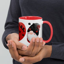 Load image into Gallery viewer, Cottagecore Mug with Colour Inside Gnome Ladybug Clipart
