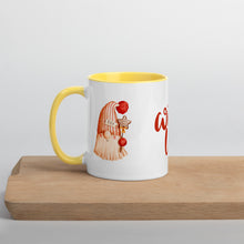 Load image into Gallery viewer, Christmas Mug with Colour Inside Joy Gnome with Love
