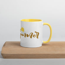 Load image into Gallery viewer, Coffee Mug with Colour Inside Hello Summer
