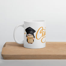 Load image into Gallery viewer, White Glossy Coffee, Tea or Hot Chocolate Mug Graduation Gnomes Congrats
