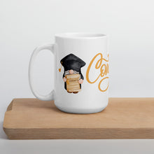 Load image into Gallery viewer, White Glossy Coffee, Tea or Hot Chocolate Mug Graduation Gnomes Congrats
