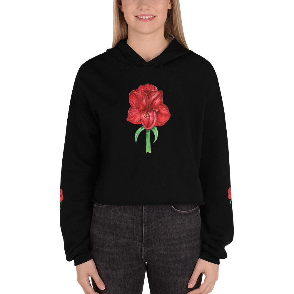 Cropped Sweatshirt Amaryllis Live Life in Full Bloom