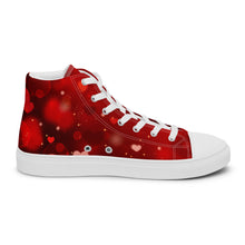 Load image into Gallery viewer, Valentine&#39;s Hearts Women’s High Top Canvas Shoes
