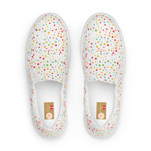 Load image into Gallery viewer, Women’s Retro Colourful Polka Dots Pattern Slip-on Canvas Shoes
